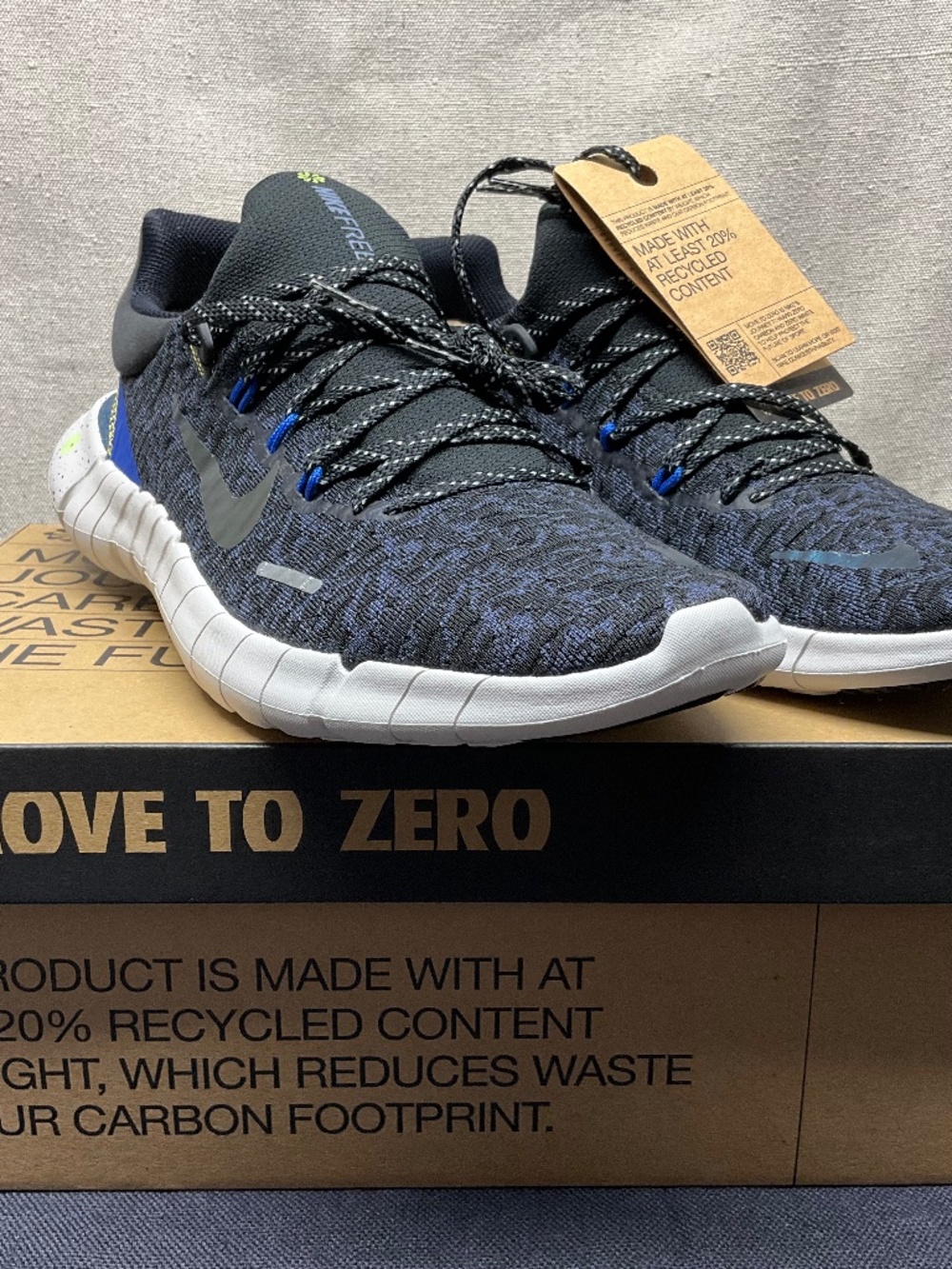 Nike Men's Free RN 5.0 Next Nature Shoes Multi Color Hyper Royal Men US 13
